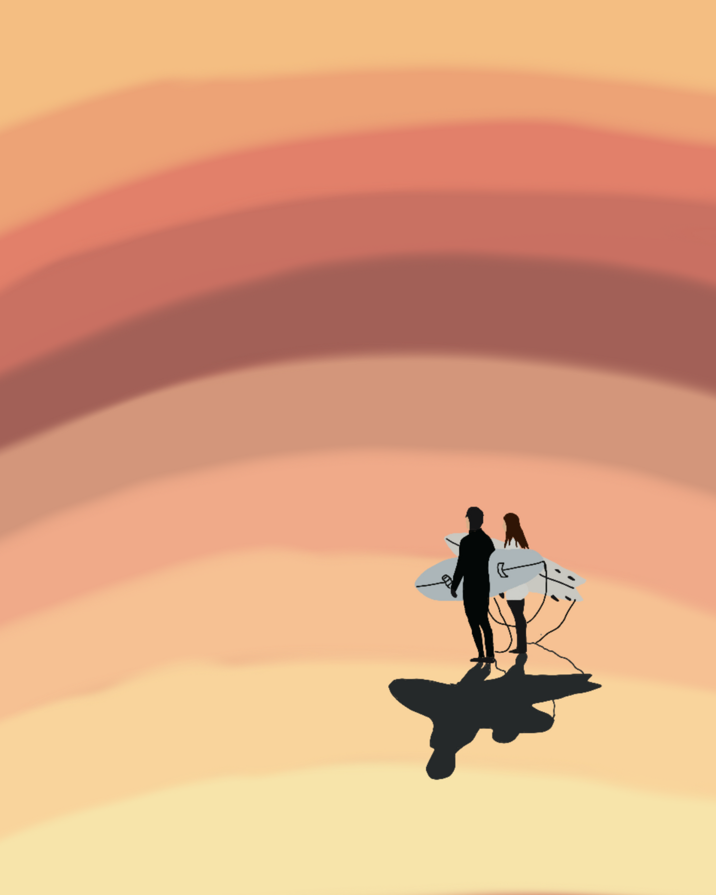 Illustration - Surfeurs