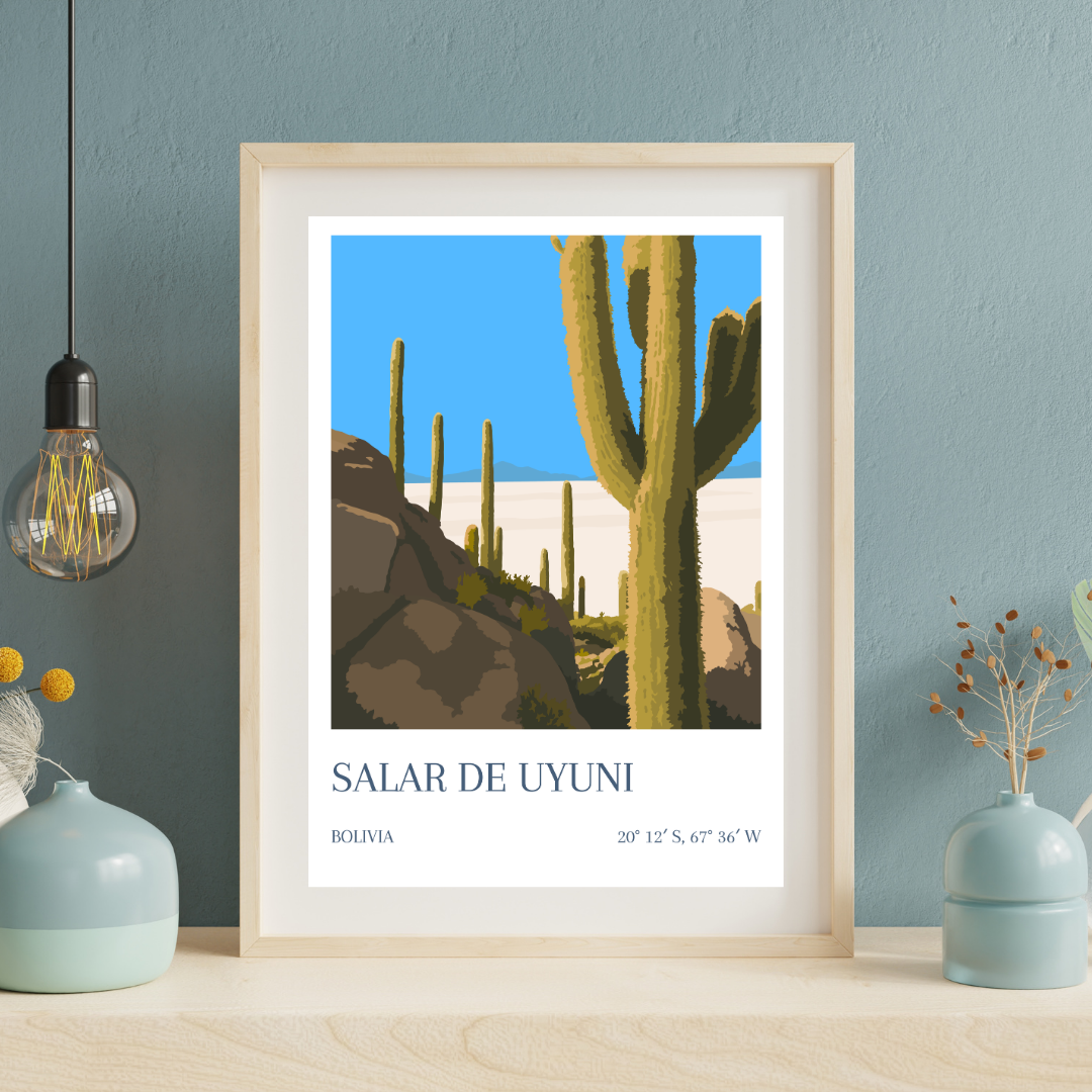 Affiche Salar de Uyuni Bolivie en décoration murale