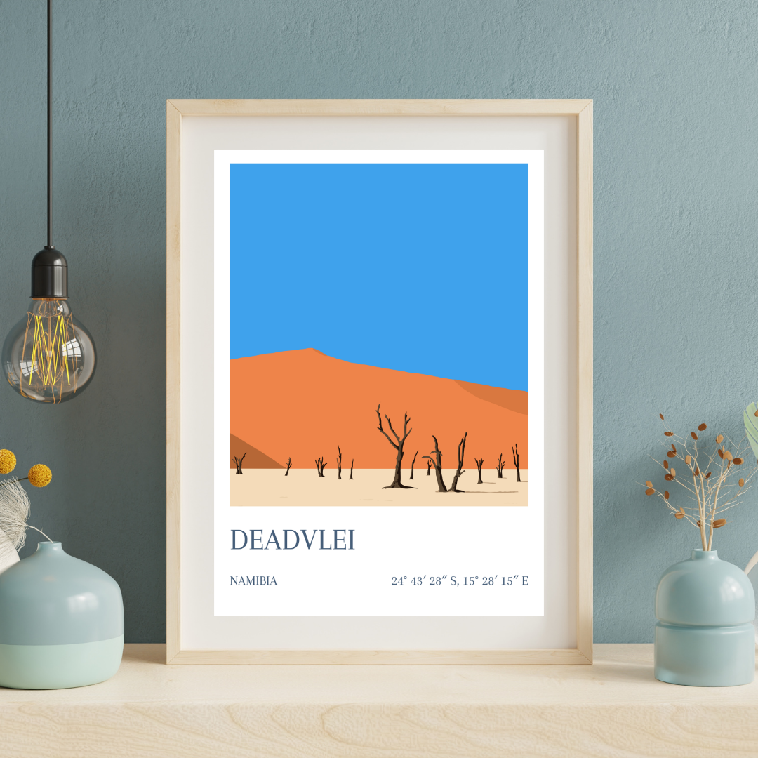 Affiche Namibie encadrée en décoration murale