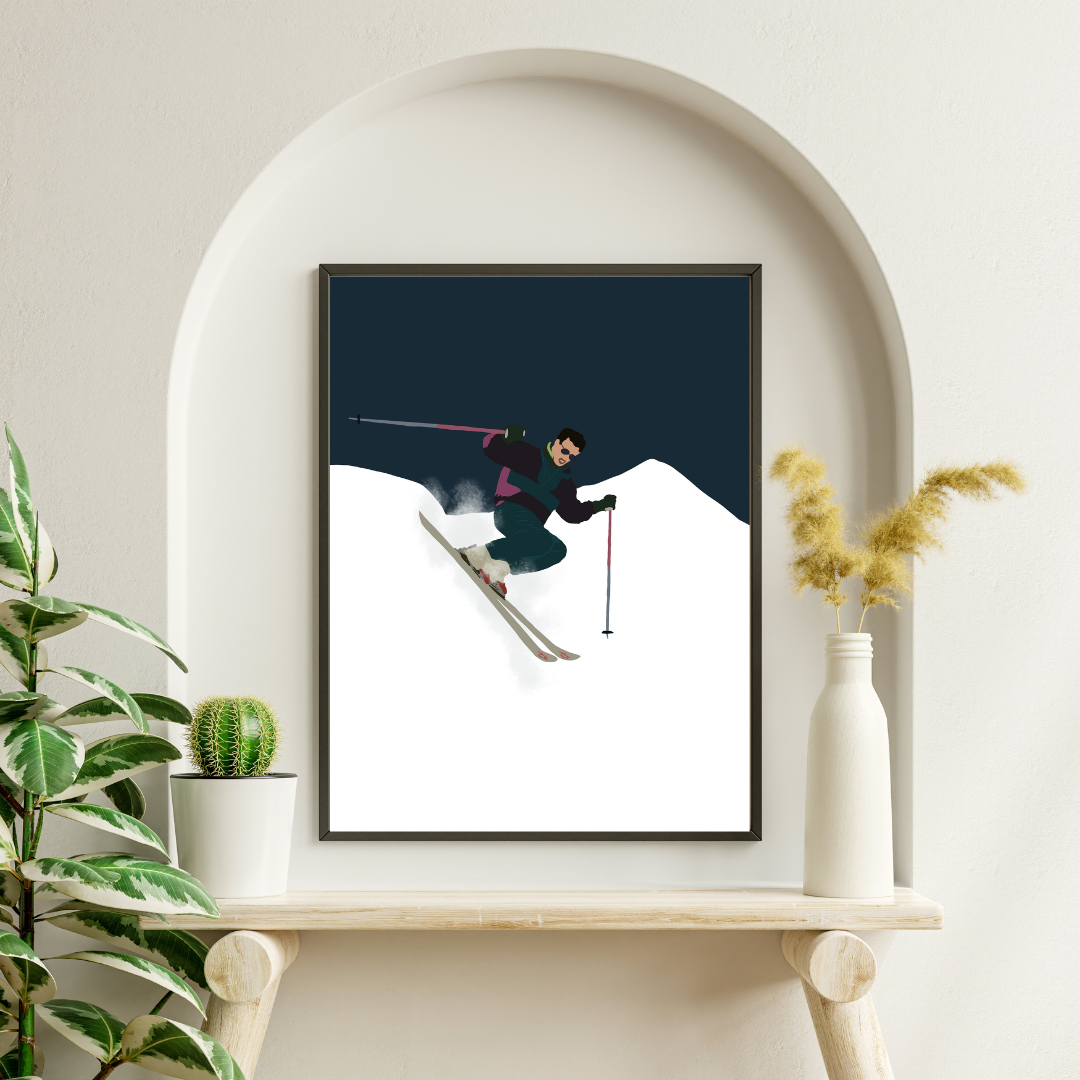Illustration - Ski vintage