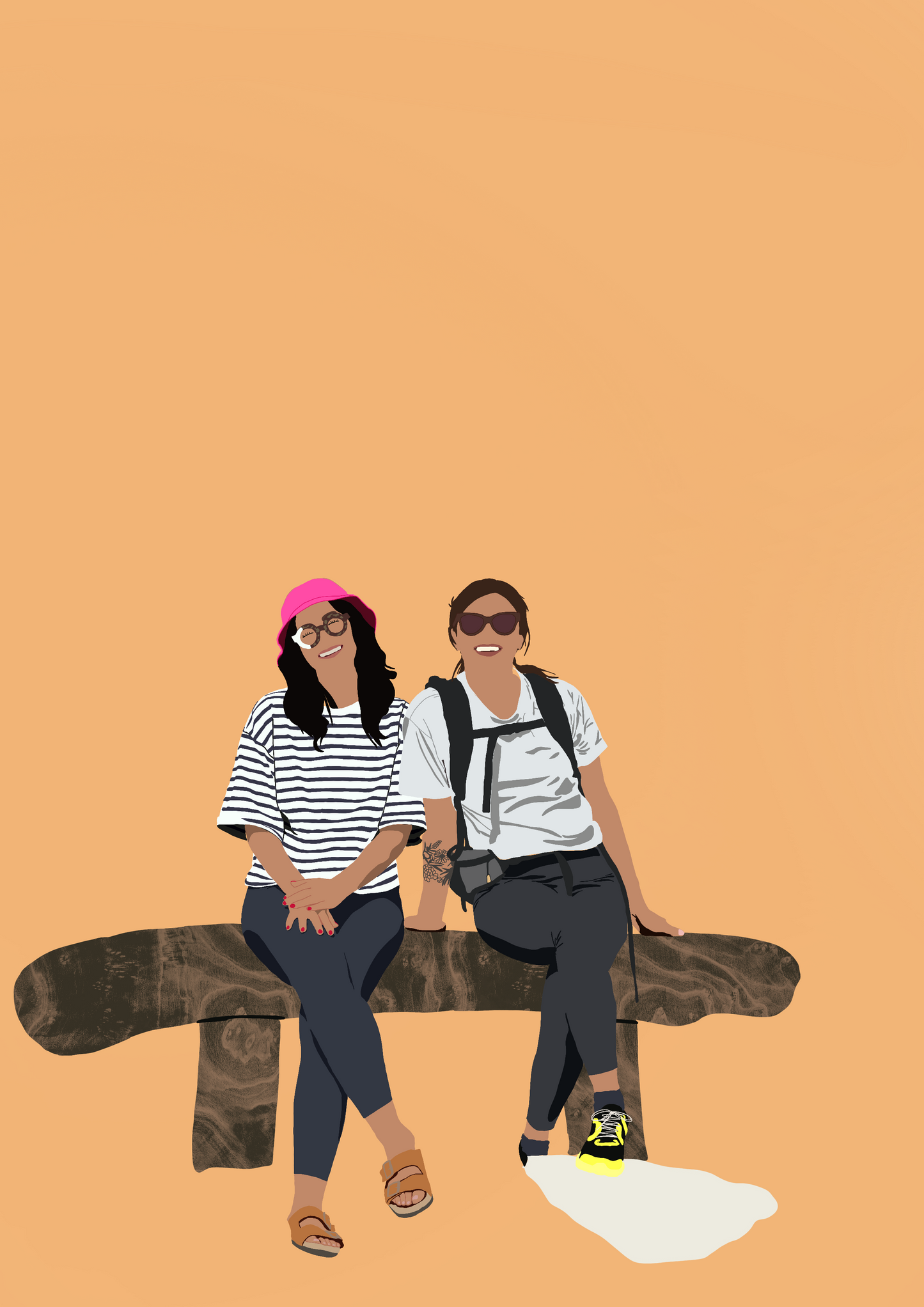 Portrait personnalisé - Fond uni