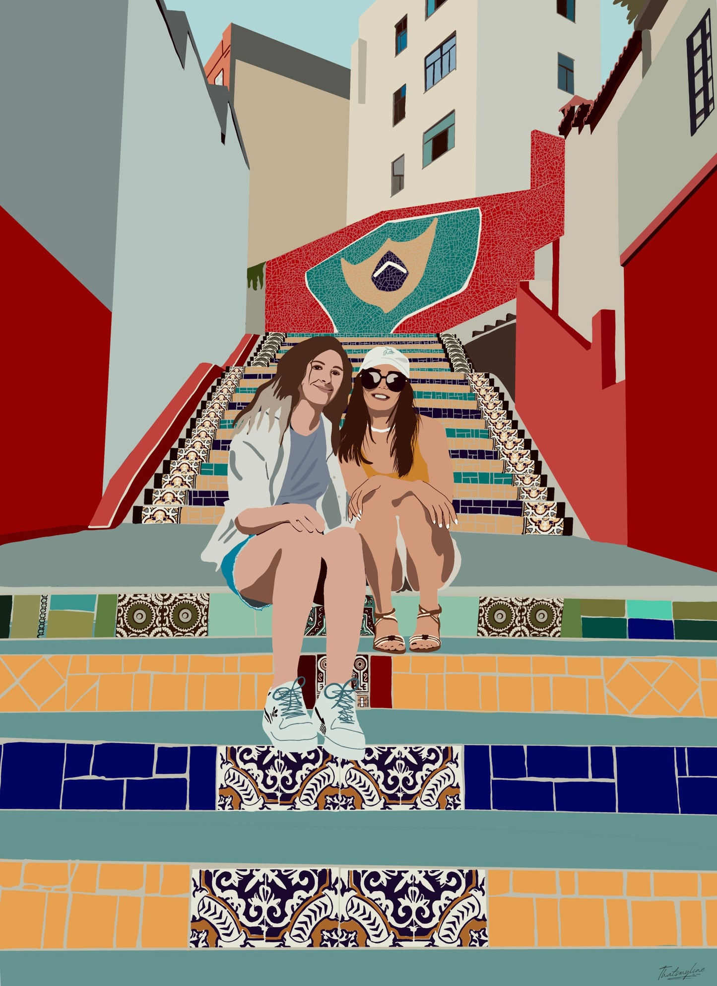 Portrait personnalisé - Fond complexe