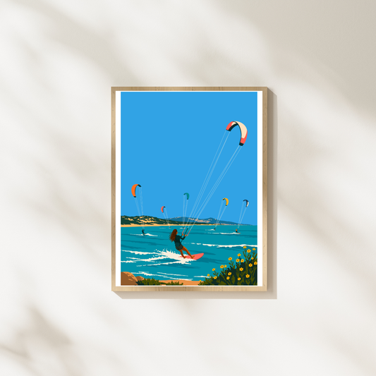 Affiche Kitesurf – Océan et Plage