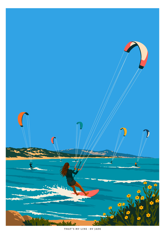 Affiche Kitesurf – Océan et Plage
